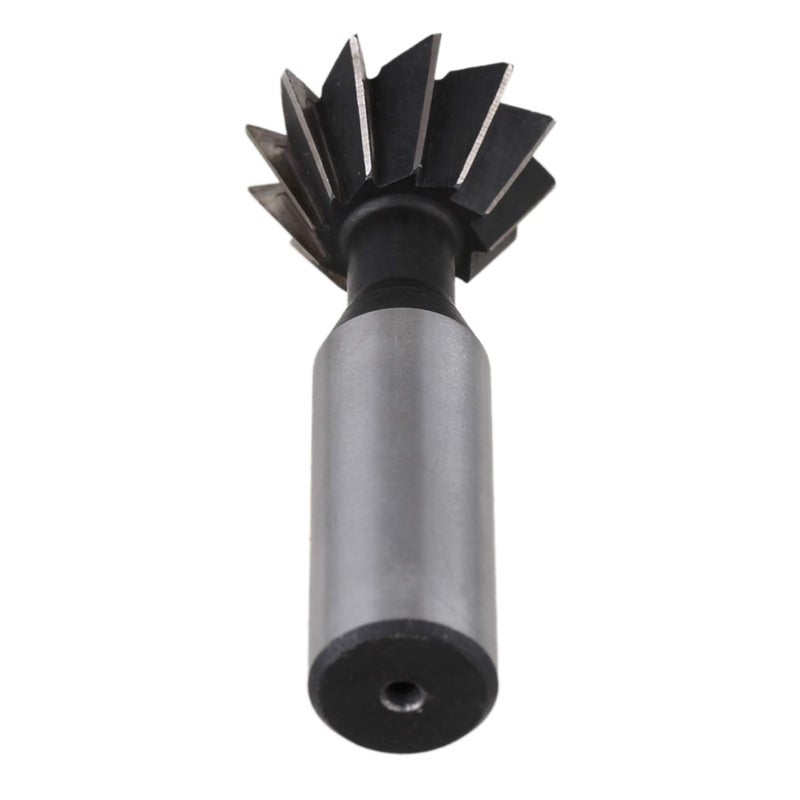 CNBTR 30mm Dia 60-Degree Silver HSS Double-Edged Dovetail Tool Metalworking End Mill 12 Flutes - Image 2